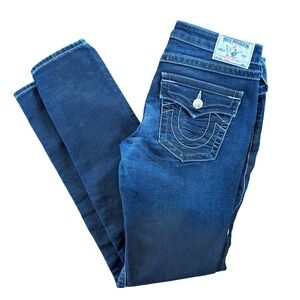 True Religion Dark Wash Skinny Jean Women's Size 29 Low Rise Excellent